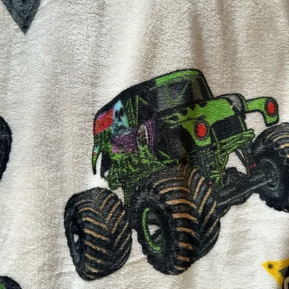 Monster Jam Truck Plush Throw Blanket - Picture 3 of 6